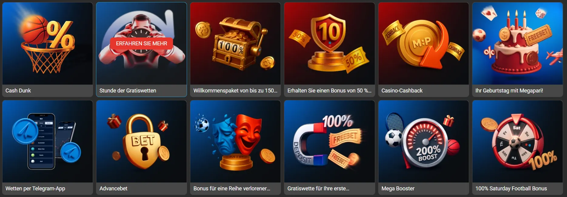 Megapari Casino-Boni